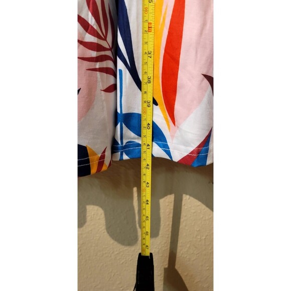 MSBASIC Short Sleeve Tropical Floral V Neck Summer Midi Dress XL - Picture 8 of 11